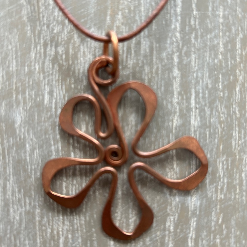 Copper Floral Boho Neclace